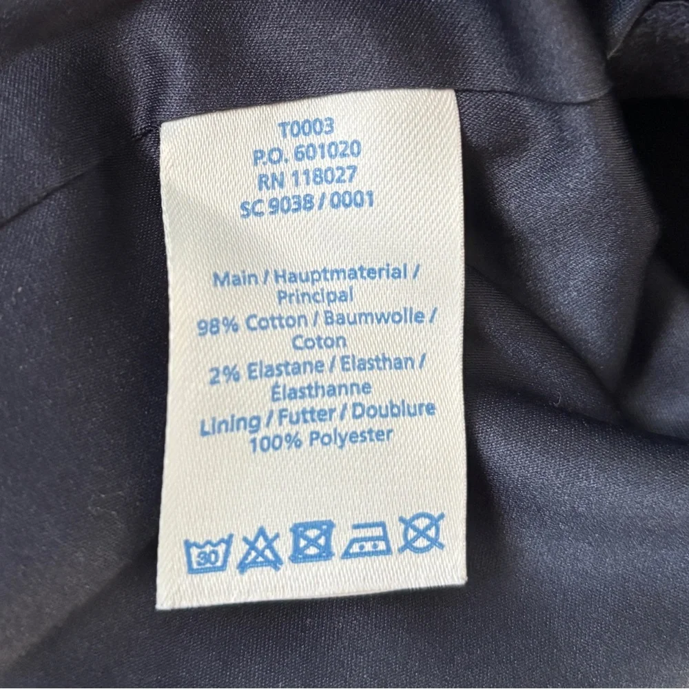 Boden Dorchester Patch Pocket Stretch Cotton Mini Skirt Navy Size 10P